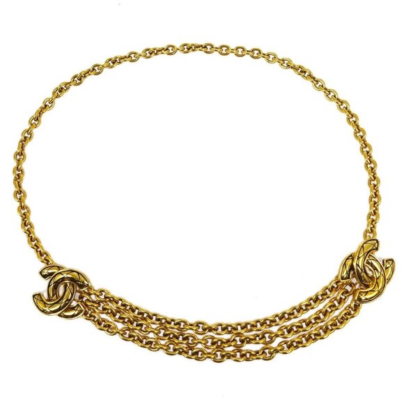 Chanel CC Gold Chain Belt Small Good - Picture 1 of 5
